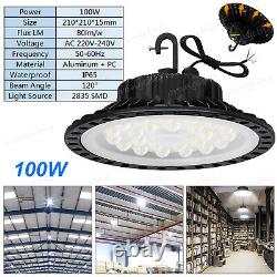 10PCS LED High Bay Light 100W Factory Workshop Warehouse Industrial Lights 6500K
