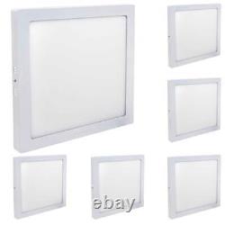 10x 18W LED SURFACE MOUNT Ceiling Panel Light Cool White Square Commercial Shop