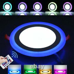 10x RGB Colour Changing Mood Lighting Ceiling Recessed 6W Downlight Panel Light