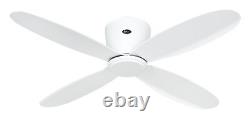 112cm 44 flush mount DC ceiling fan with remote CasaFan ECO PLANO II White