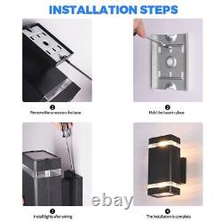 14X Modern LED Up Down Wall Lights In/Outdoor Garden Porch Sconce Door Wall Lamp