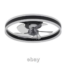 19.7 LED Ceiling Fan Light Dimmable 6 Speed Chandelier Lamp APP Remote Control