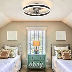 20 LED Ceiling Fan Light Dimmable Chandelier Lamp Bluetooth APP Remote Control