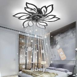 24.8inch Modern Ceiling Fan with Light 6 Speed 3 Color Dimmable Silent Fandelier