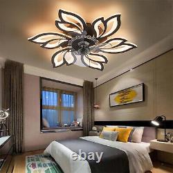 24.8inch Modern Ceiling Fan with Light 6 Speed 3 Color Dimmable Silent Fandelier