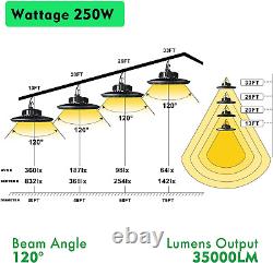 250W LED High Bay Light 35000Lm (Eqv. 1000W MH/HPS) High Bay LED Light, 5000K Day