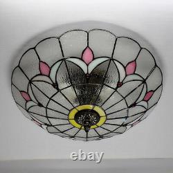 30cm Tiffany Chandelier Ceiling Light Flush Mount Glass Lamp Shade Fixture Decor