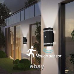 4 Pcs Up Down LED Wall Light PIR Motion Sensor Lamp Outside Garden Porch Sconce