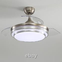 42/52 Ceiling Fan Crystal Chandelier Ceiling Light Remote Control 3/5 Speed