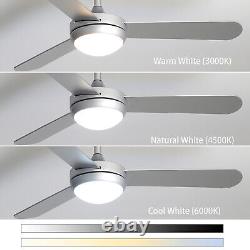 42 Ceiling Fan Light With Remote Control 3 Colour Kitchen Living Room Bedroom