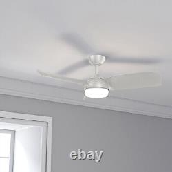 42-Inch Ceiling Fan Light with 3 Colour LED 3 Cooling Blades Fans Remote Control