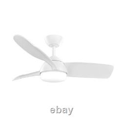 42 Modern Living Room Ceiling Fan with Light Remote Control 3Colour LED 6 Speed