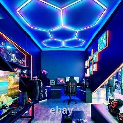 5 Hexagon Hex LED Lighting Car Detail Van Gym Home Garage Workshop Mancave UK