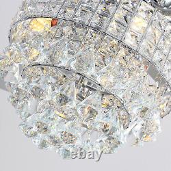 52 Ceiling Fan Crystal Diamond Pendant Ceiling Lights Chandelier Remote Control