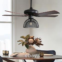 52''Ceiling Fan Light Chandelier Lampshade 5 Blades 3 Speed with Remote Control