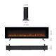 9 Color Flame LED Electric Wall Mounted Fire Stove Fireplace with Remote Control