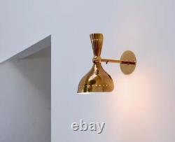 Brass Mid Century Modern Light wall art, Vanity lighting, Modern wall lamp