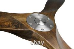 Ceiling fan CasaFan 315215 ECO GENUINO solid walnut / chrome satin