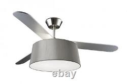 Ceiling fan Light with Remote control Belmont Nickel & Grey 132 cm 52 Fan