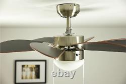 Ceiling fan with light and pull switch Westinghouse Turbo Swirl Chrome 105cm 42