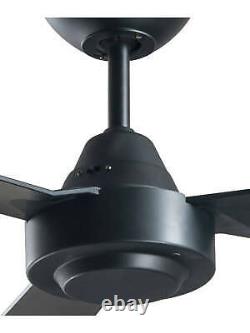 Ceiling fan with wall speed control Fan without lights Calypso Black 122 cm 48