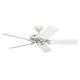 Classic Ceiling fan without Lights Hunter Original White Fan with Pull Chain 52