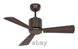 DC Ceiling fan without lights Low energy fan Remote Eco Neo 92 cm Bronze Walnut