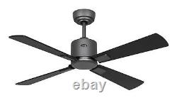 DC ceiling fan with Remote Control Eco Neo III Dark Grey 103 cm 41 Black Teak