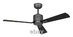 DC ceiling fan with Remote Control Eco Neo III Dark Grey 103 cm 41 Black Teak
