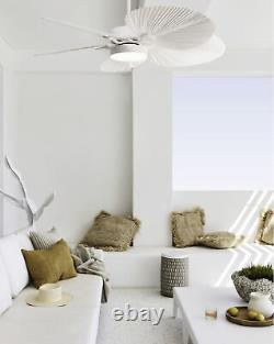 DC ceiling fan with Remote control and Lamp LED Lighting BALI White 132 cm 52