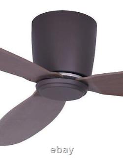 DC ceiling fan with remote control Flush mount Airfusion Radar Bronze 132 cm 52