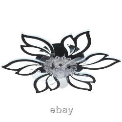 Dimmable Ceiling Fan with Lighting LED Light Bluetooth Control Adjustable Wind