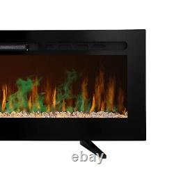 Electric Inset Fireplace Wall Mounted LED Free Standing 50 60 Black Adjustable