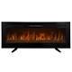 Electric Wall Mounted Fireplace 50 LED Free Standing Black Inset