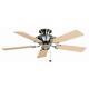 Flush Mount Ceiling fan without Lights Stainless Steel 107 cm 42 Maple Decor