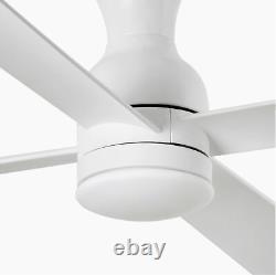 Flush mount Ceiling fan with LED Lighting Fraser DC Ceiling fan with Remote 52