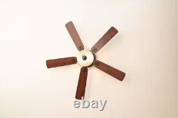 Flush mount Ceiling fan with lights and pull cords Everett Espresso 132 cm 52