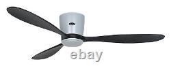 Flush mount fan no lights DC Ceiling fan with remote Eco Plano Wood Grey / Black