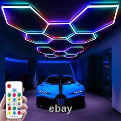 Hexagon LED Garage Light RGB Honeycomb Ceiling Lights For Workshop Gaming Room