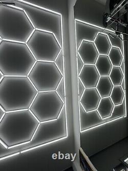 Hexagon LED Lights 10 Hex Ceiling Wall Garage Gym Workshop Man Cave NO BORDER