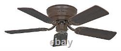Hugger style Ceiling fan Low profile Classic Flat Bronze Flush mount 103 cm 41