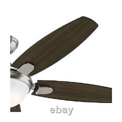 Hunter Ceiling fan with Remote control Contempo Nickel Ceiling fan with Lights