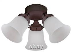 Hunter ceiling fan add on light kit luminaire 3 Light Flush Mount Kit