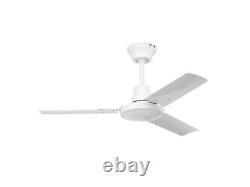 Industrial style Ceiling fan without Lights Tristar II White Fan 92 cm 36