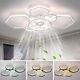 LED Ceiling Fan with LED Light Adjustable Wind Speed Remote Low Profile 40x7inch