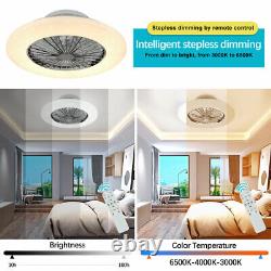LED Ceiling Fan with Light Remote Control Dimmable 3 Color Chandelier Lamp