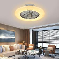 LED Ceiling Fan with Light Remote Control Dimmable 3 Color Chandelier Lamp