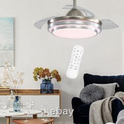 LED Ceiling Fan with Lighting LED Light Adjustable Wind Speed Remote Low Profile