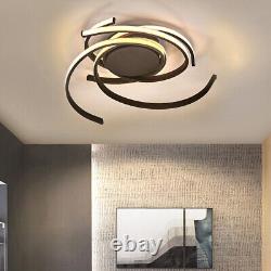 LED Ceiling Lights Chic Chandelier Pendant Lamp Black White Frame Dimmable Clear