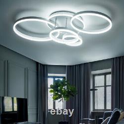 Modern Chandelier LED Lamp Clear White Ceiling Light Living Room Pendant Lights
